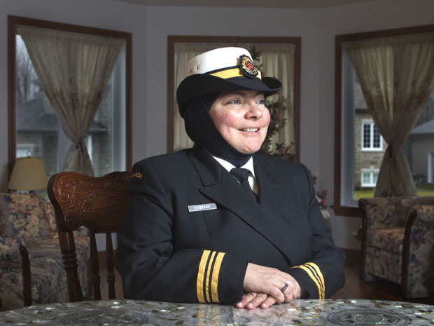 Wafa Dabbagh Muslim woman in the Canadian Navy, was the first member of the military to wear a hijab. Her latest challenge is battling cancer, diagnosed last summer. Buh Bye!